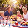 Potchen 2 Pack Patriotic Wine Glasses Icon Stemless, 9oz Red