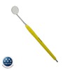 OSUNG Dental Mirror, Softgrip Handle, Cone Socket, Yellow Handle w/mirror