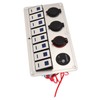 Rocker Switch Panel 8 Gang 12‑24V 5 Pin Blue Light