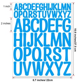 Bemeol Letter Stickers 30 Sheets Self Adhesive Vinyl Stick on Letters Capital Alphabet Sticker Letter for Bulletin Boards Classroom Home Business Decor(Multi Colors,1Inch,2Inch)