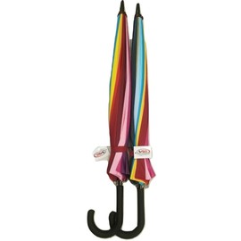 Variety To Go Rainbow Umbrella, Rainbow Umbrella Large, Compact, Windproof, Auto Open, 24K Rainbow Umbrella for Kids, Girls, Women, Men (Hook Handle) (2 Pieces)