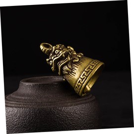 Ipetboom 2pcs Vintage Brass Bell Pendant Unique Handmade Chic Hanging Decor for Keychains Handbags Walls and Gardens Feng Shui Ornament Lightweight and Portable