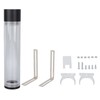 240mm Reservoir Water Cooling Cylindrical 4 Holes G1/4 Thread Acrylic