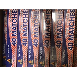 EZ FLAME 6 Boxes in LOT - Wooden Long 11" FIRE Starter Matches 40 in Box Great for Emergency BBQ Grill Barbecue Candle Camping FIREPITS Fireplace, Strike on Box