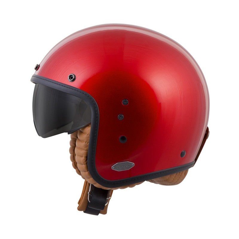 ScorpionExo Belfast 3/4 Open Face Helmet (Candy Red, X-Small)