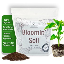 Elm Dirt Premium Bloom Soil - Organic Plant Soil for Indoor & Outdoor Use | Enhances Plant Growth & Nutrients - Big Bloom Activator, 2 lbs