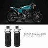 EBTOOLS Motorcycle Black Footrests, 1 Pair ABS + Iron Motorcycle