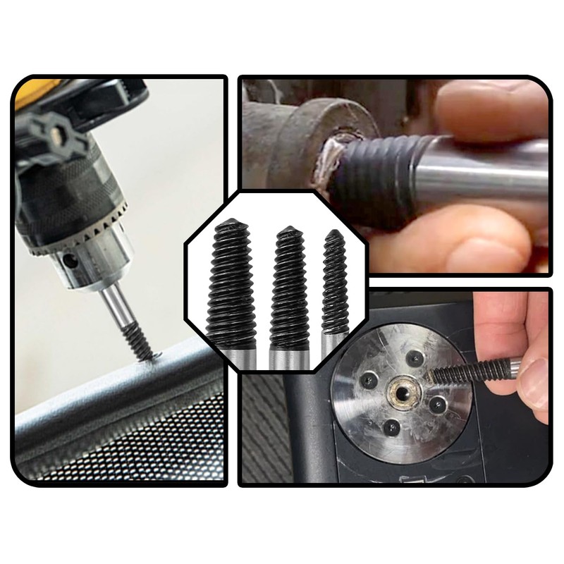 Lhbwhiz 6 Piece Screw Extractor Set, Easy and Quick Left