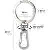 Fabach carabiner key ring with rotating key ring. Small removable