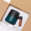 ZENS Tea Cup with Infuser and Lid, Wood Handle Loose
