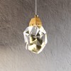 Lamparko Small Crystal Pendant Light, Modern Brass Dimmable Hanging Lamp,