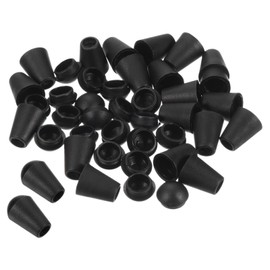 PATIKIL Bell End Stopper, 20 Pack Cord Rope Lock for Drawstring Bag, Black