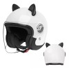 Generic Casco Motocicleta Con Orejas Gato Para Adultos