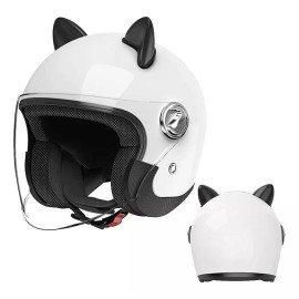 Generic Casco Motocicleta Con Orejas Gato Para Adultos