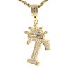 UALGL A-Z Letters Necklace Crown Necklace for Men Women 18K