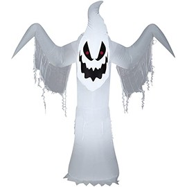 Gemmy Airblown Inflatable Creepy Ghost, 5 ft Tall, White
