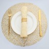 Evevda Gold Round Placemats for Dinner Table Set of 6