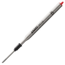 Lamy M16 ballpoint pen refill with large capacity, metal - Original replacement refill for all ballpoint pen models - Indelible - Broad line width in red ink