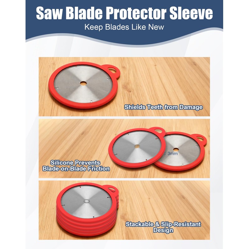 Powhorse Silicone Saw Blade Storage, Saw Blade Holder Protector Guard