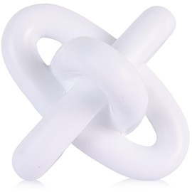 XMGZQ White Knot Decor for Coffee Table Book,Chain Link Decor for Bookshelf Entry Table TV Stand,Minimalist Knot Sculpture for Home Living Room,Object Decoracions para sala,adornos para sala Modernos