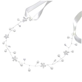 FOMIYES Elegant Floral Hair Wreath Bridal Headband Rhinestone Crystal Wedding Headwear