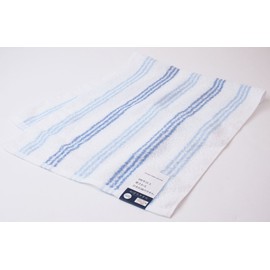 UCHINO 8807Y619 Bath Towel, Oboro Stripe C, Thin, Light and Easy to Dry 13.4 x 35.4 inches (34 x 90 cm), Blue