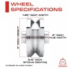 Sidco Supply 3" Inch V-Groove Wheel Solid Steel Sliding Gate