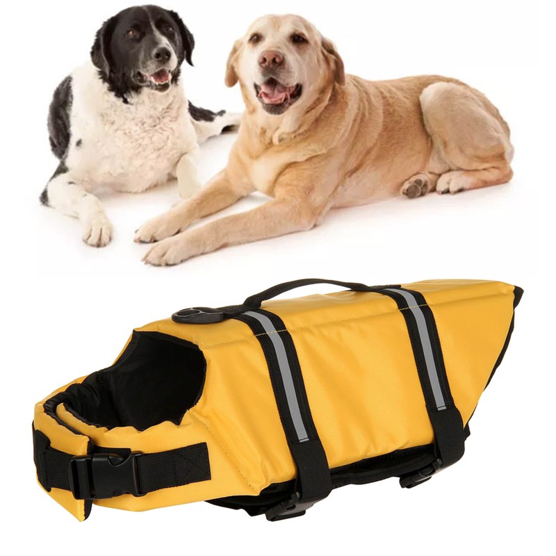 Pet Life Jacket Reflective Breathable Mesh Portable Dog Lifesaver Flotation