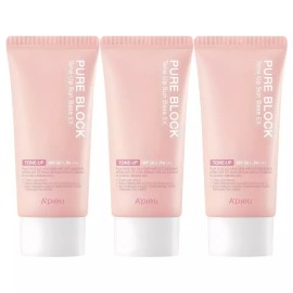 APieu 어퓨 퓨어 블록 톤업 선베이스 이엑스 SPF50+ PA+++, 50ml, 3개 A'PIEU Pure Block Tone Up Sun Base EX SPF50+ PA+++, 50ml, 3 pieces