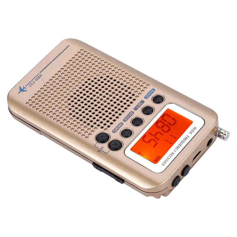 Aircraft Band Radio Receiver VHF Portable Full Band Radio Recorder