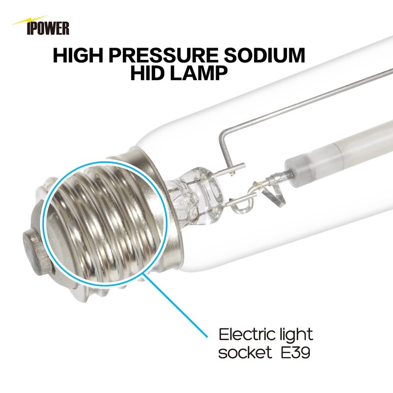 iPower 600W Pressure Sodium HPS Grow Light Bulb, with High