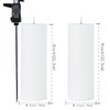 volnyus White Flameless Candles Set of 2 (3x9 inch) Flickering