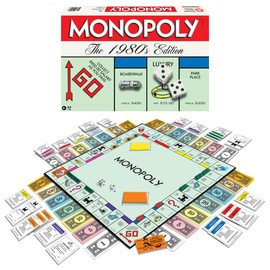 Monopoly The 1980's Edition with Original 1980's Artwork & Components incl. All Classic Tokens, by Winning Moves Games USA, Classic Family Board Game with Classic Tokens, for 2 to 8 Players, Ages 8+