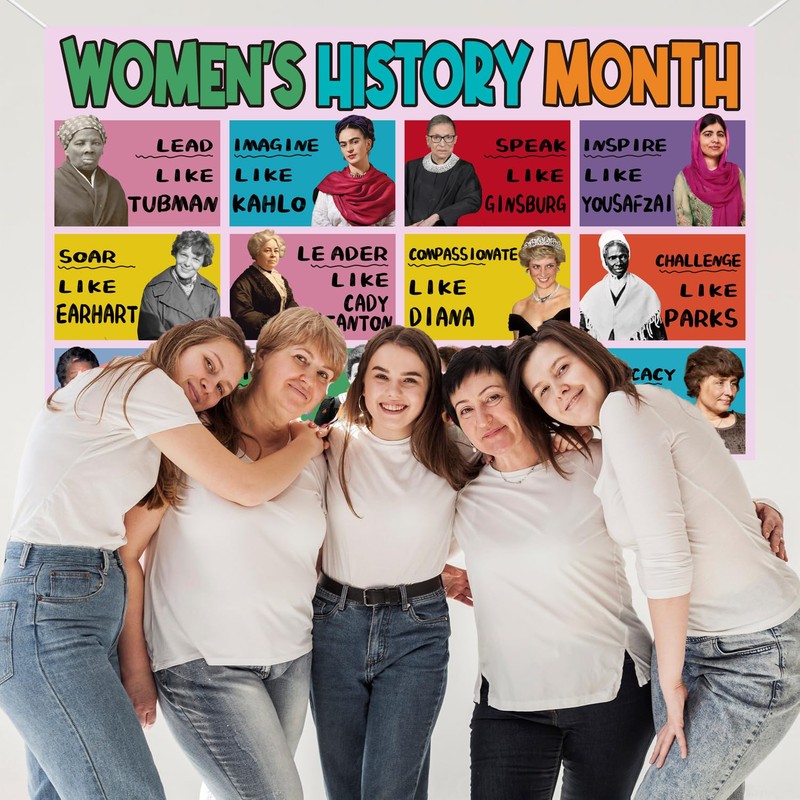 Womens History Month Decorations, Womens History Month Banner Backdrop for