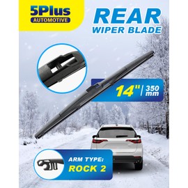 5 PLUS® 14 Inch Rear Wiper Blade Replacement For Jeep Cherokee 2023-2017/Mazda CX-5 2013-2024 CX-9 2007-2023/Hyundai Tucson 2016-2020 Nexo 2021-2024/Chrysler Pacifica 2017-2024 Mute OEM Quality(14A)