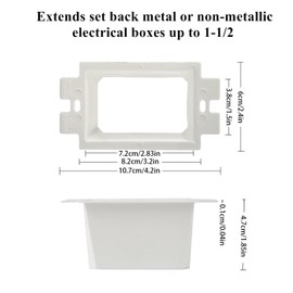 Electrical Outlet Box Extenders, 1 Gang/Single Gang Electric Box Extension with 20pcs Screws Power Switch Receptacles Accessories (10 PCS)