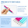 UPIQNG 10pcs Paper Quilling Tools - Blue & Rosy Red