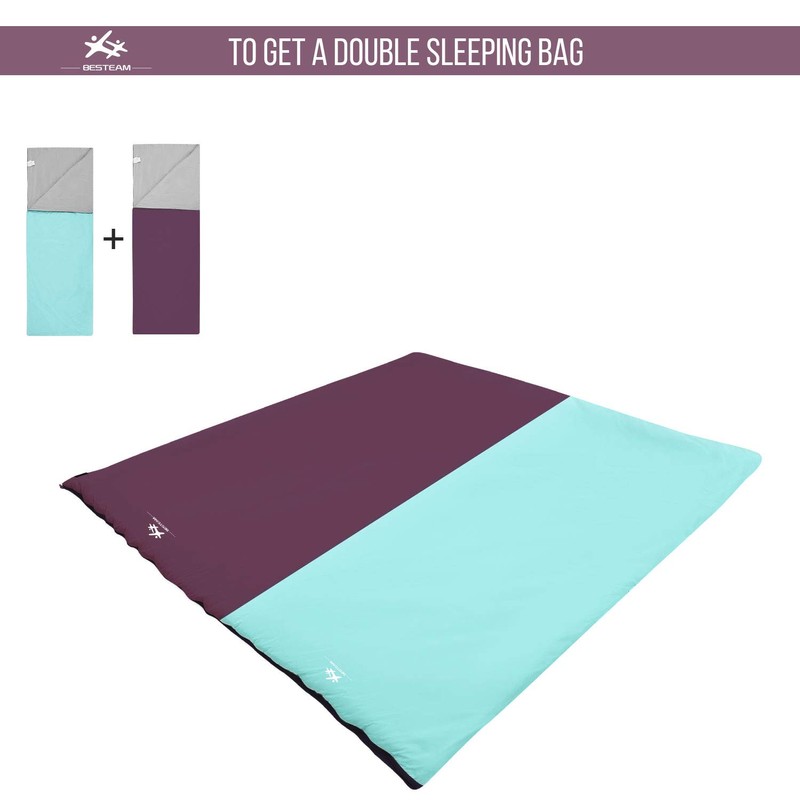 BESTEAM Ultra-light Warm Weather Envelope Sleeping Bag, Outdoor Camping, Backpacking