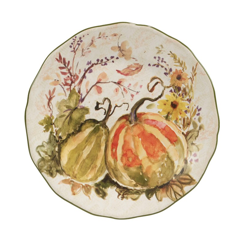 Certified International Harvest Morning Salad/Dessert Plates, Multicolor, Medium, Set of