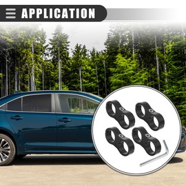 Motoforti Universal AN12 24mm Hose Separator Clamp,Aluminum Alloy, Black, 4pcs