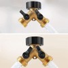 Brass 2-Way Garden Tap Splitter Female 3/4 Y Hose Splitter
