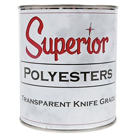 Superior Stone Polyester Transparent Knife-Grade Adhesive (1 Quart) for Natural Stone Filling & Laminating