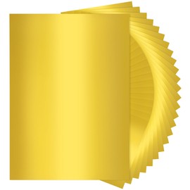 25 Sheets Golden Mirror Cardstock Paper - 250gsm/92Ib Metallic Reflective Paper for Crafts, A4 Foil Cardstock for DIY Projects Birthday Party Decoration PAP20GD25