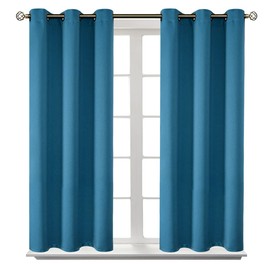 BGment Blackout Curtains - Grommet Thermal Insulated Room Darkening Bedroom and Living Room Curtains, Set of 2 Panels (38 x 54 Inch, Steel Blue)
