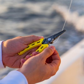 danco danco 6 inch Fishing Pliers, 420 Stainless Steel Fishing Tool, Non-Slip Rubber Handles, Tungsten Carbide Cutters, Saltwater Resistant