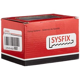 Sysfix 2310501 - Rubber Door Stopper with Screw No. 5 Pack of 10 with Plugs and Screws, White