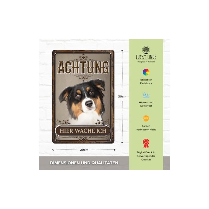 30 x 20 cm Weatherproof Tin Sign, Warning Gate Sign,