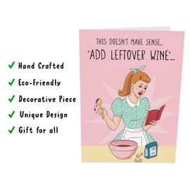 CENTRAL 23 Bestfriend Birthday Card Funny - Pop Up Birthday Cards For Women - Add Leftover Wine - 3D Greeting Cards For Mom Daughter Wife - Popup Birthday Card For Her - Comes With Stickers