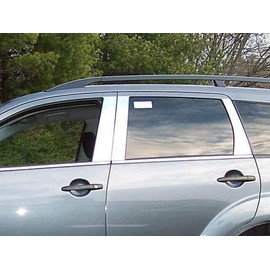 QAA is Compatible with 2007-2009 Mitsubishi Outlander 6 Piece Stainless Pillar Post Trim PP27011