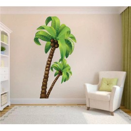 Prime Decals Palm Tree Wall Mural Decal Removable Coconut Trees Vinyl Beach Art Ocean, a78 - 82"x42"